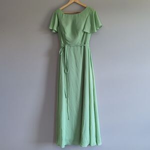 Green formal maxi dress